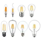 Светодиодсветодиодный лампа Эдисона в стиле ретро, 2 шт., E27, E14, 220 В переменного тока, C35, G45, A60, ST64, G80, G95, G125