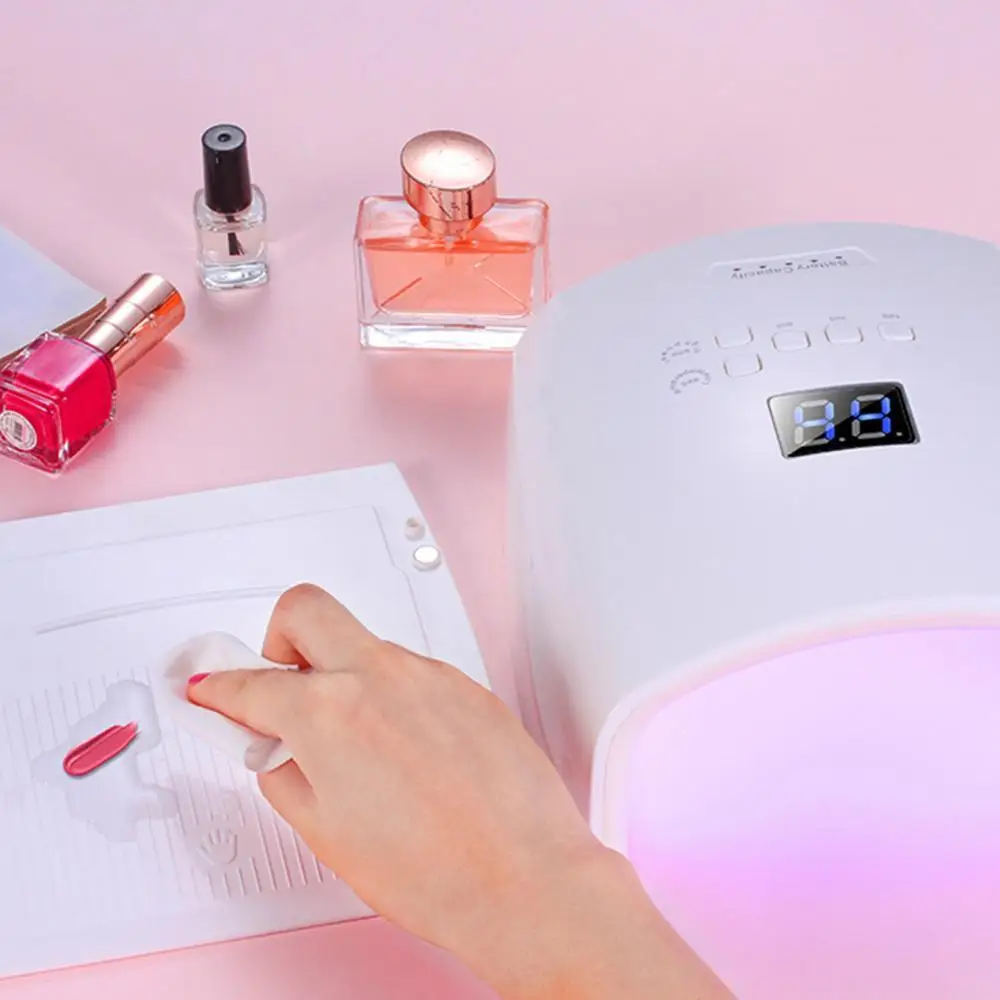 

Wireless 48w UV LED Nail Lamp 86W For Curing All Gel Polish Nail Dryer Sun Light Lamp Manicure Smart LCD Display Rechargeable