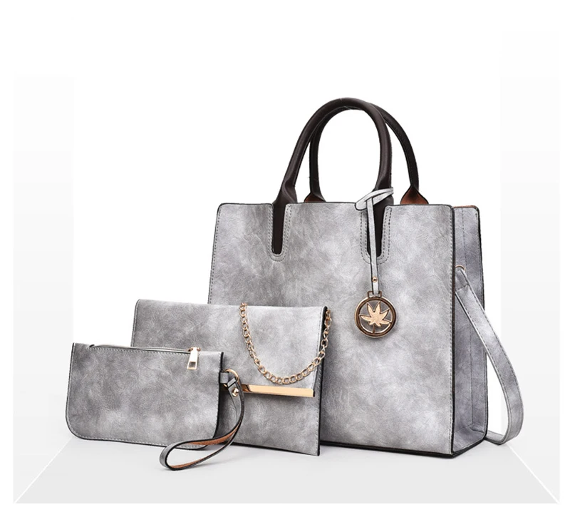 

Hot Selling Female Handbag Evening Bag Purse Set PU leather Lady Handbag Tote Shoulder Bag Set