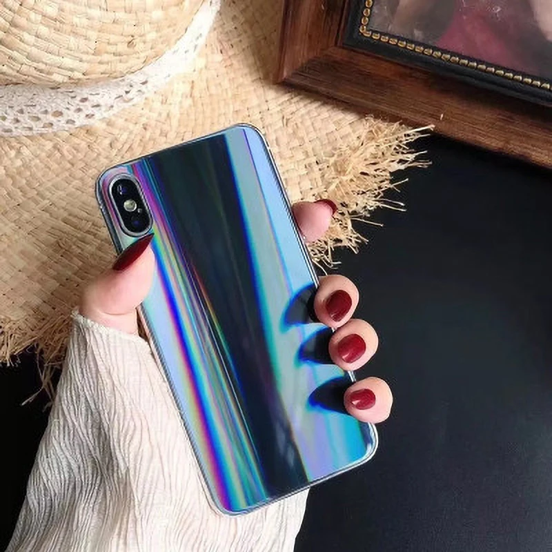 Многоцветная задняя пленка Аврора градиент для IPhone 6 6s plus 7 8 plus X XS Max XR защита экрана бликовая прозрачная пленка для телефона