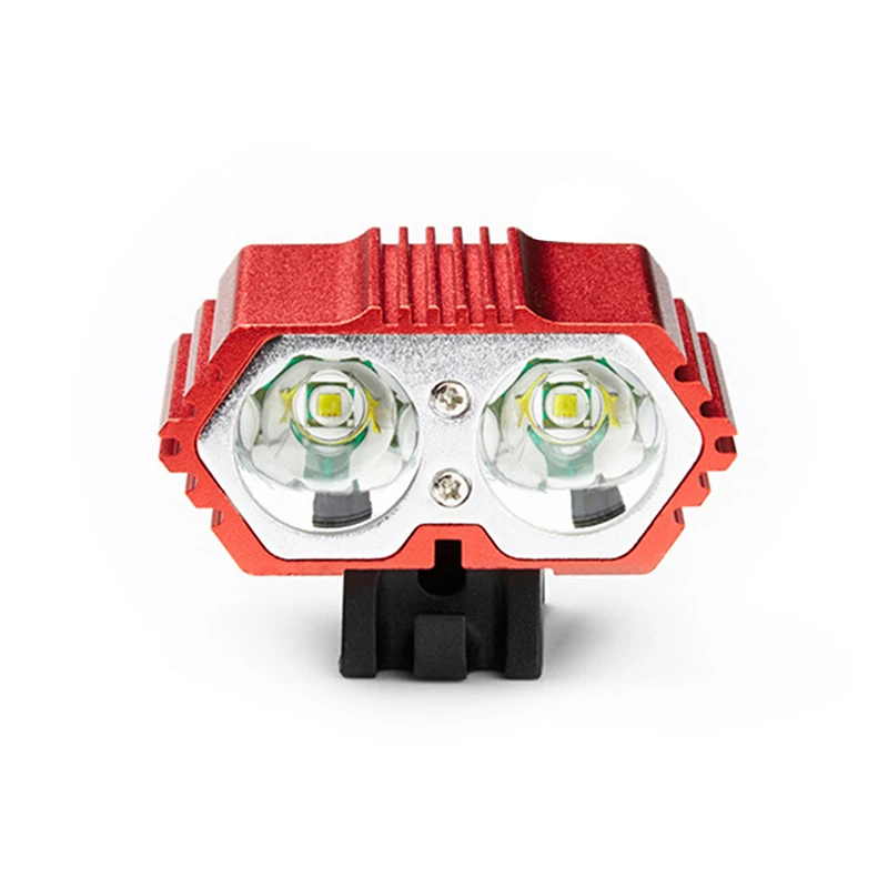 A-Red 2* T6 светодиодный USB велосипедный светильник, супер яркий фонарь, водонепроницаемый фонарь, Аксессуары для велосипеда, аккумулятор 18650 - Цвет: A-Red