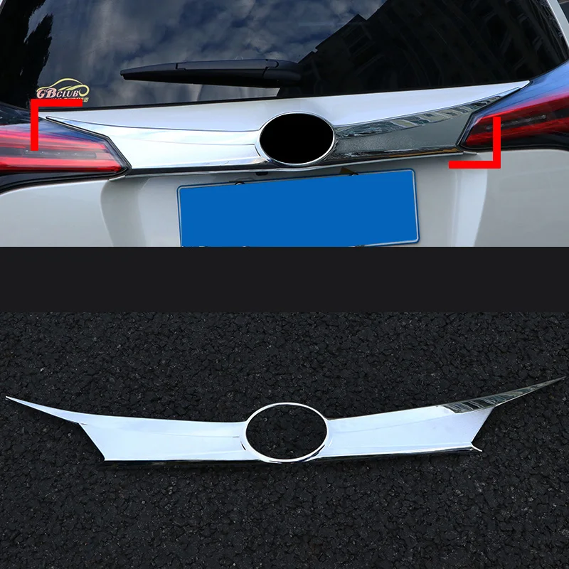 lsrtw2017 car rear window logo trims for toyota rav4 2013 2014 2015 2016 2017 2018 xa40 auto accessories chrome styling | Автомобили и