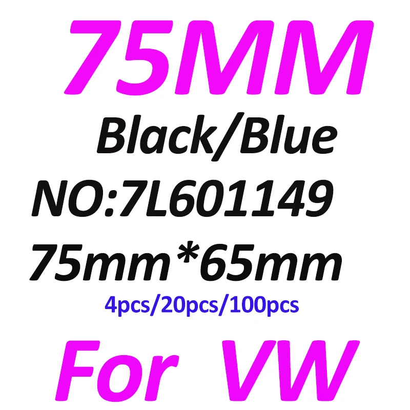 

4x20x100x For Passat B6 B7 CC Golf MK5 MK6 Tiguan 75MM 76MM Car Wheel Center Hub Caps Rims Wheel Center Covers Dustproof
