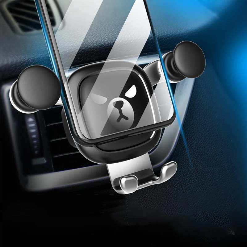 

Gravity Vent Car Mobile Phone Holder Snap-in, Multi-Function, Universal GPS Mobile Phone Holder Cartoon Cute Creative Gifts
