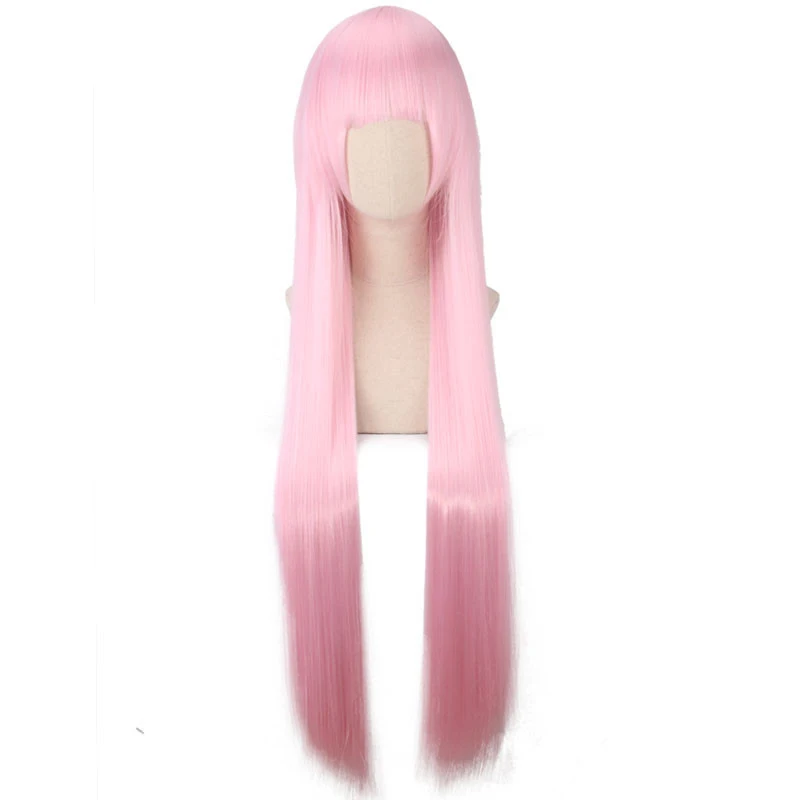

Darling In The Franxx 02 Cosplay Zero Two Wigs 100cm Long Straight Pink Synthetic Hair Perucas Anime Costume Wig + Wig Cap