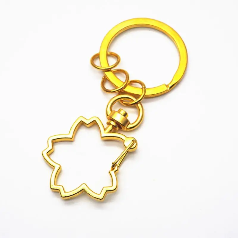 

5Pcs Cherry Flower Metal Snap Hook Lobster Clasps Lanyard Keyrings DIY Keychain