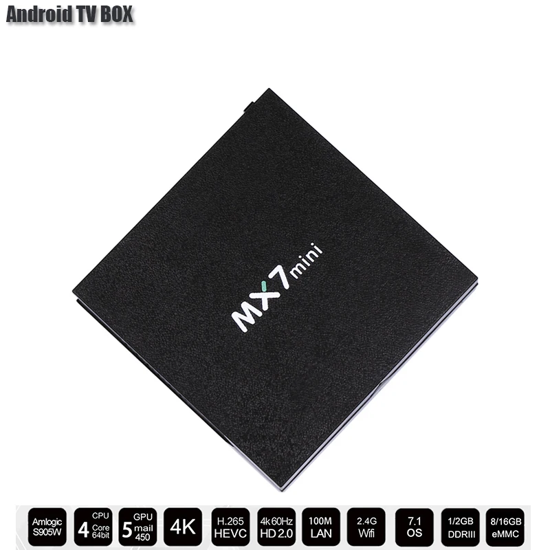 MX7 ТВ приставка OS Android 7 1 Оригинал 16 бит DDRIII 4 к ГБ 8 Amlogic S905L (W) Смарт PK X96