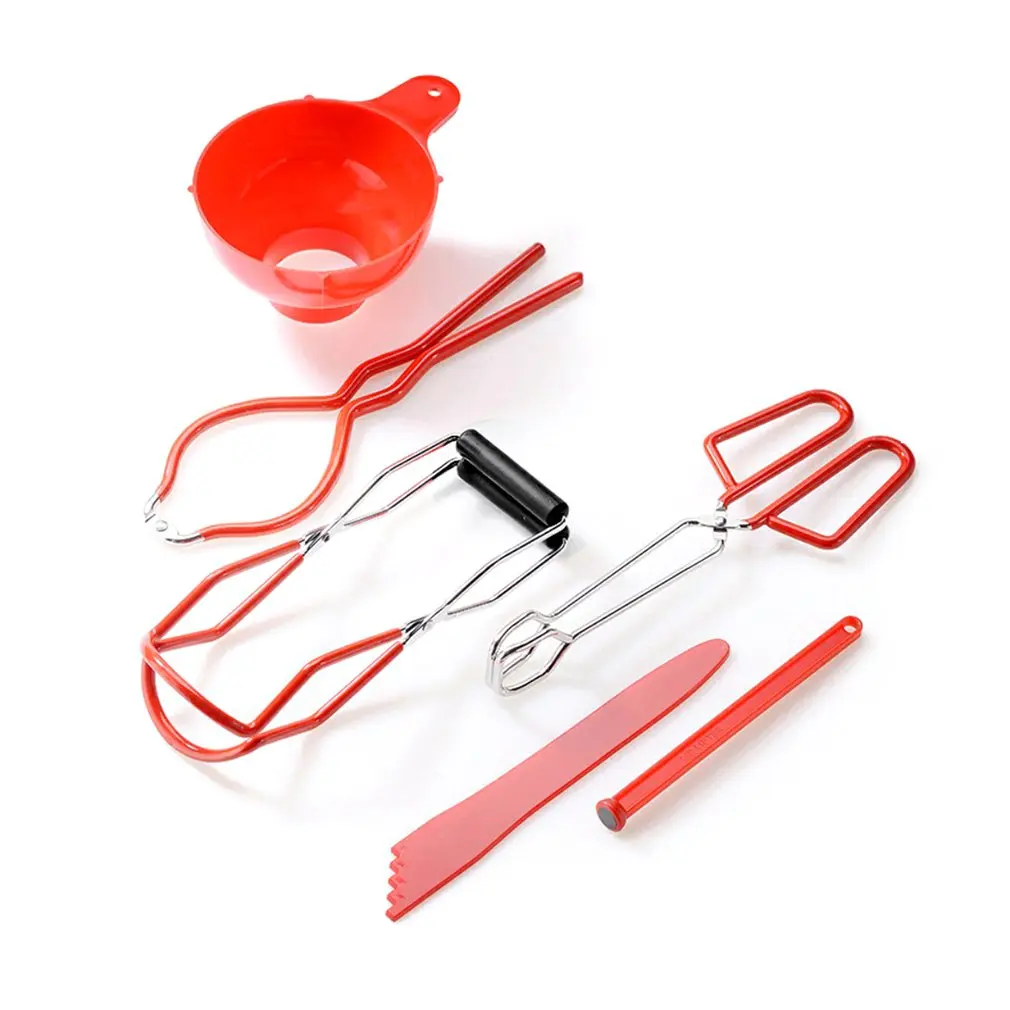 

Canning Tool Kit Canning Jar Lifter With Grip Handle Stainless Steel Can Lifter Tongs Jar Clip Mason Jar Glass Lifter