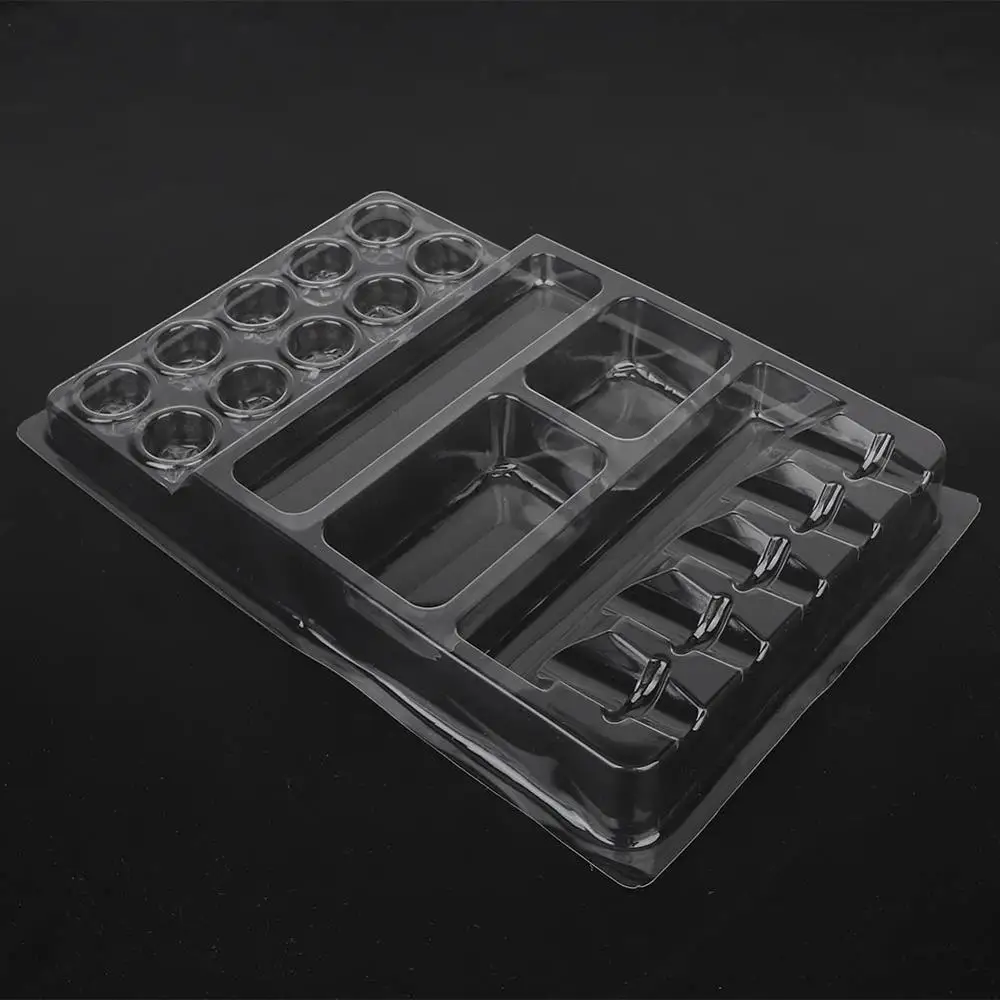 

25 Pcs Clear Disposable Plastic Tattoo Cartridge Needle Holder Stand Tattoo Ink Pigment Tray Stand Makeup Tattoo Supplies Tools