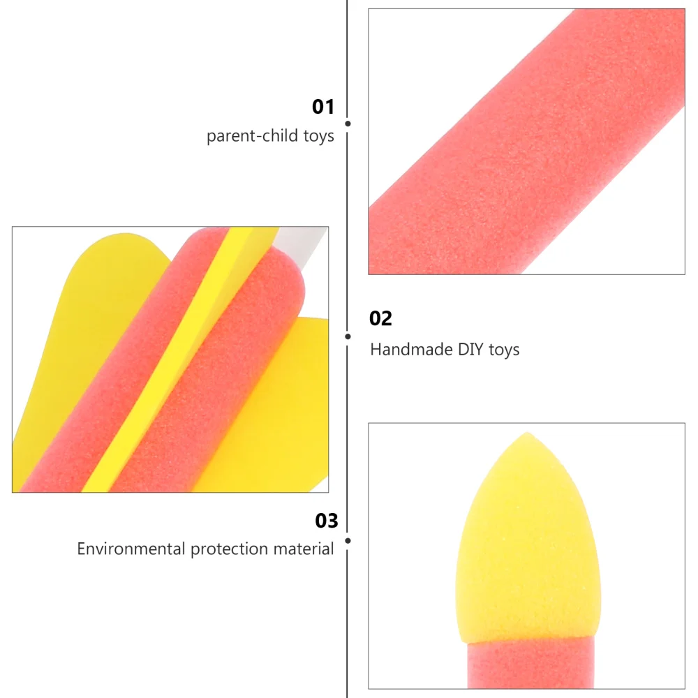 

1 Set 3 Pcs DIY Rockkets Toys Children Styrofoam Finger Toys (Random Color)