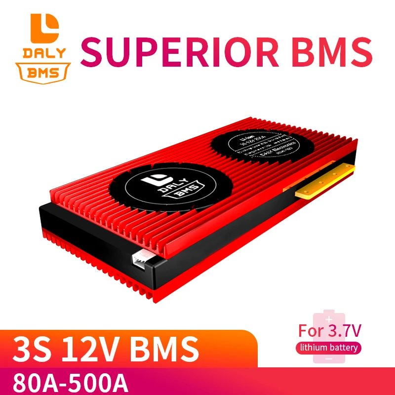 Daly 18650 3 7 v литий ионная батарея 11 1 bms 3s 12v 80A 100A 120A 200A 300A 500A balance system для