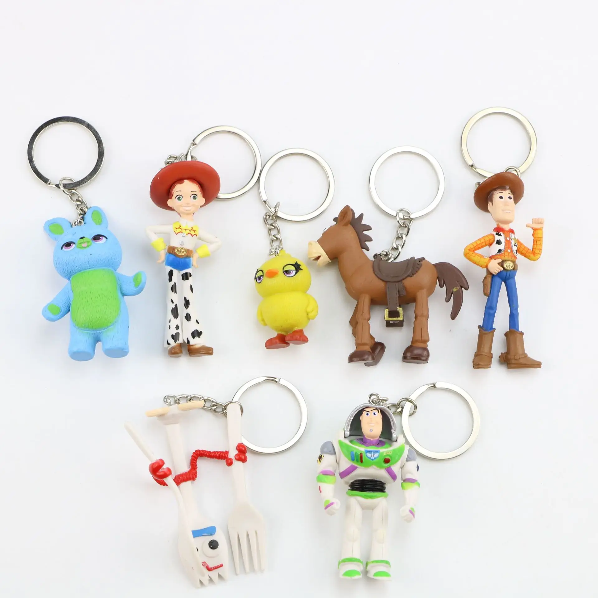 7 шт. История игрушек 4 ПВХ брелок сумка Подвеска форки Вуди Базз Лайтер фигурка