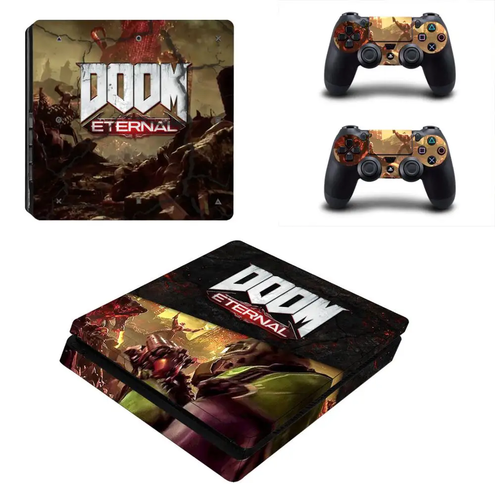 PS4 тонкие наклейки PS 4 Play станция виниловые на кожу Doom Adesivos для playstation тонкая