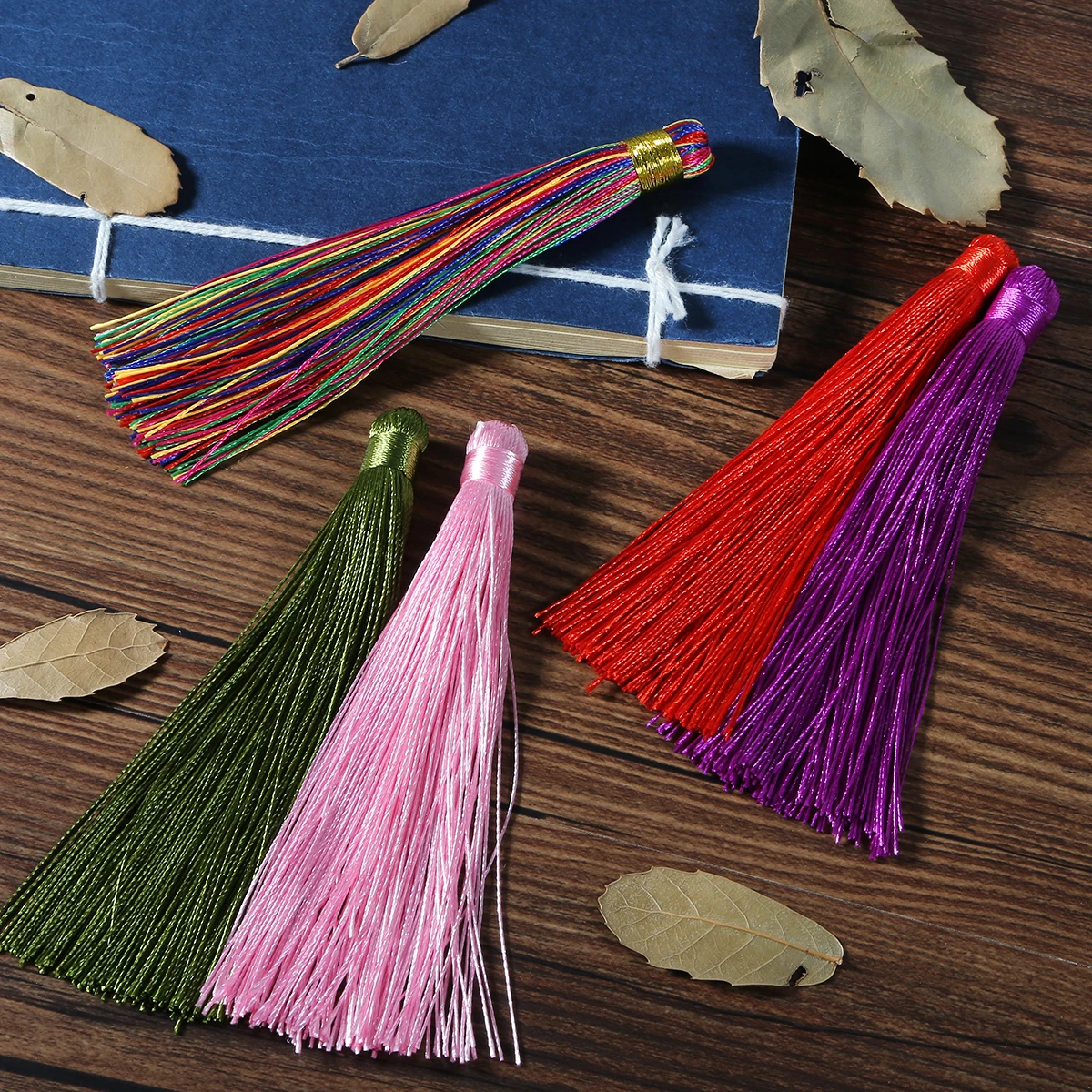 12 см 1 шт. разноцветные смешанные хлопковые шелковые кисточки серьги Подвески