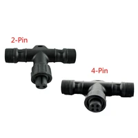 5pcs 2 pin4pin t connector y connector ip67 waterproof for led deck ligth step stairs lamp with 2male and 1 female connectors