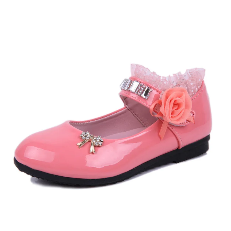 

2021 Children Shoes Elegant Princess PU Leather Sandals Kids Baby Girls Party Wedding Dress Beaded Shoes For Girl Spring Summer