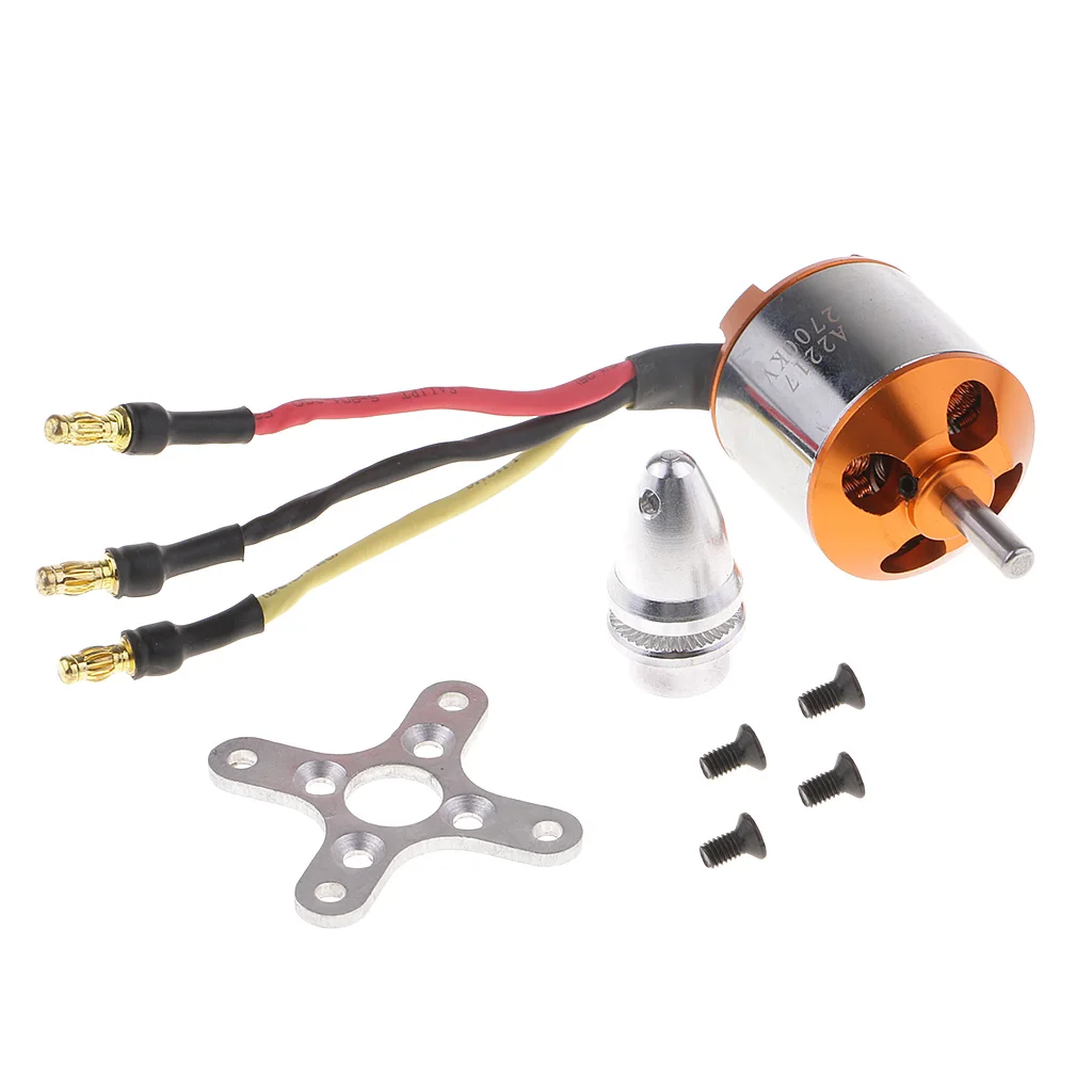 Бесщеточный двигатель A2217 2700KV + металлическое Крепление/пропеллеры с зажимом для