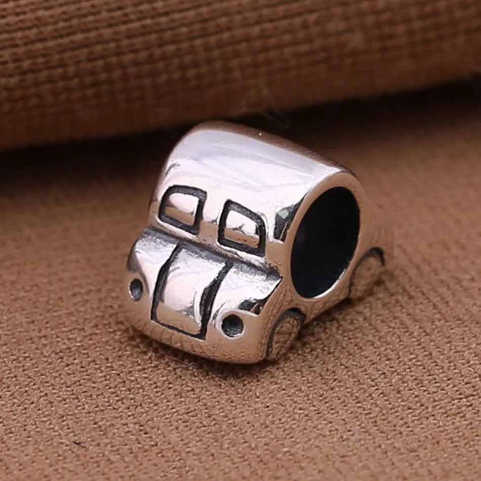 Аутентичные бусины S925 винтажные Подвески в виде автомобиля женские браслеты