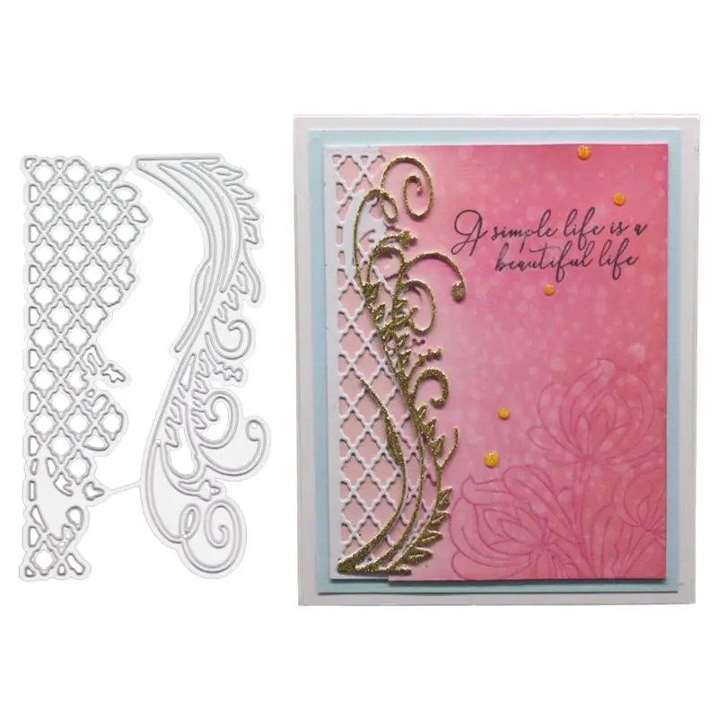 Металлический фон с изображением цветов трафарет для скрапбукинга &quotсделай