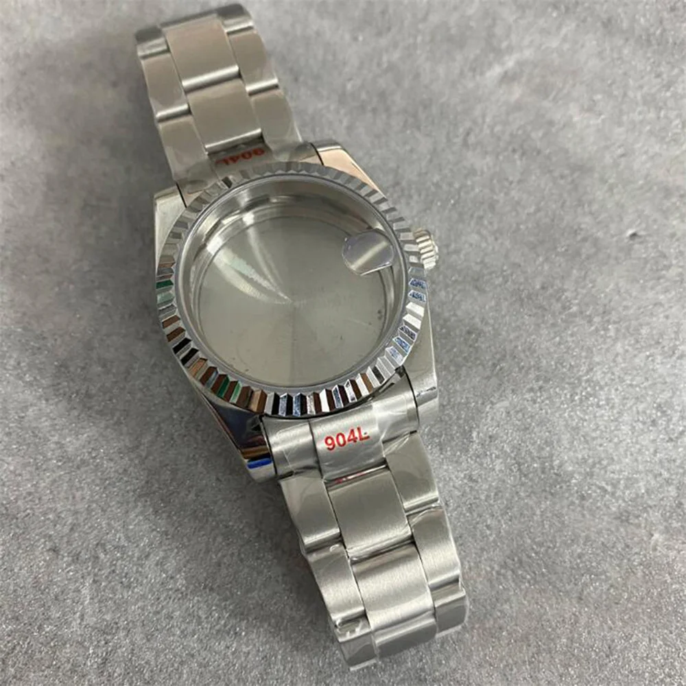 36MM Sapphire Glass Stainless Steel Watch Case 20MM Strap for NH35/NH36/4R Movement Accessories