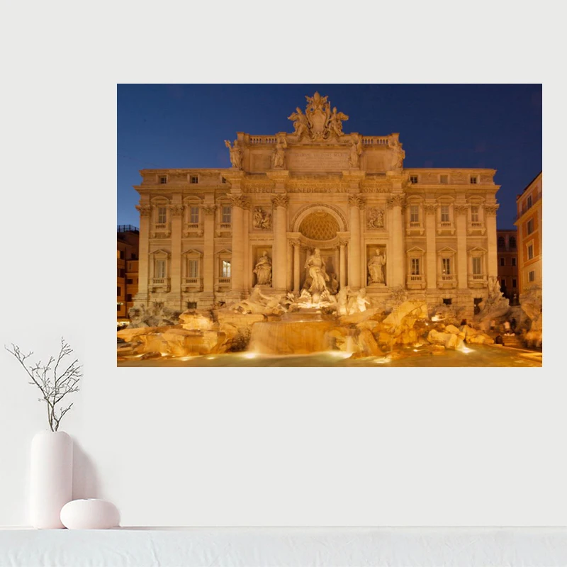 Настенный декор на заказ холст с итальянским зданием плакат тканевые настенные