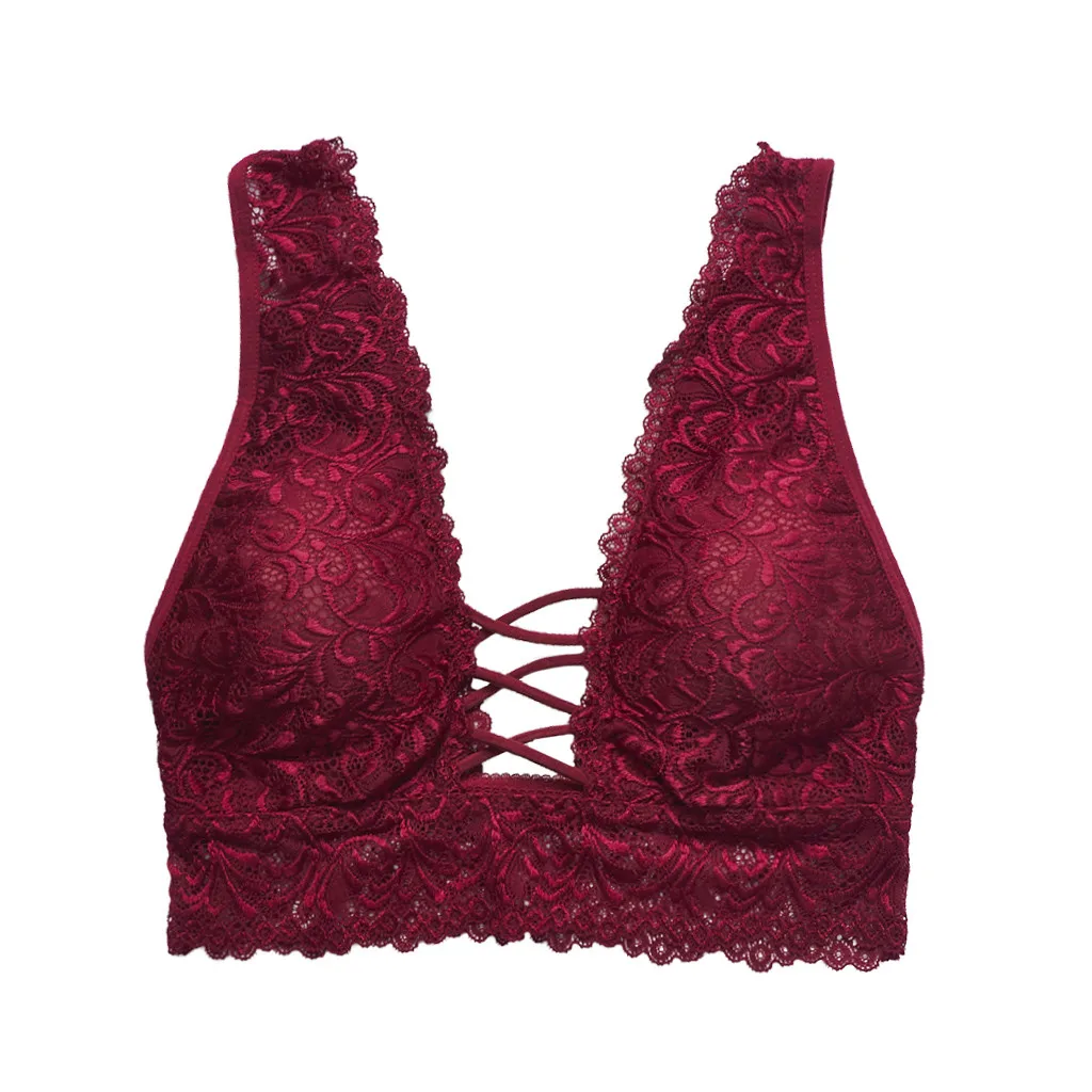 

2020 Push up Lace Bras for Women's Bralette Crop Top Underwear Women Underwear Sexy Push up bras 3/4 Cup Padded Lace Sheer Bra