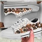 INSTANTARTS милые 3D такса китайских колокольчиков собаки с низким берцем парусиновая обувь для женщин для девочек, одежда подходящая для детей обоего пола на резиновой подошве в повседневном стиле светильник на шнуровке с подошвой из вулканизированной обуви