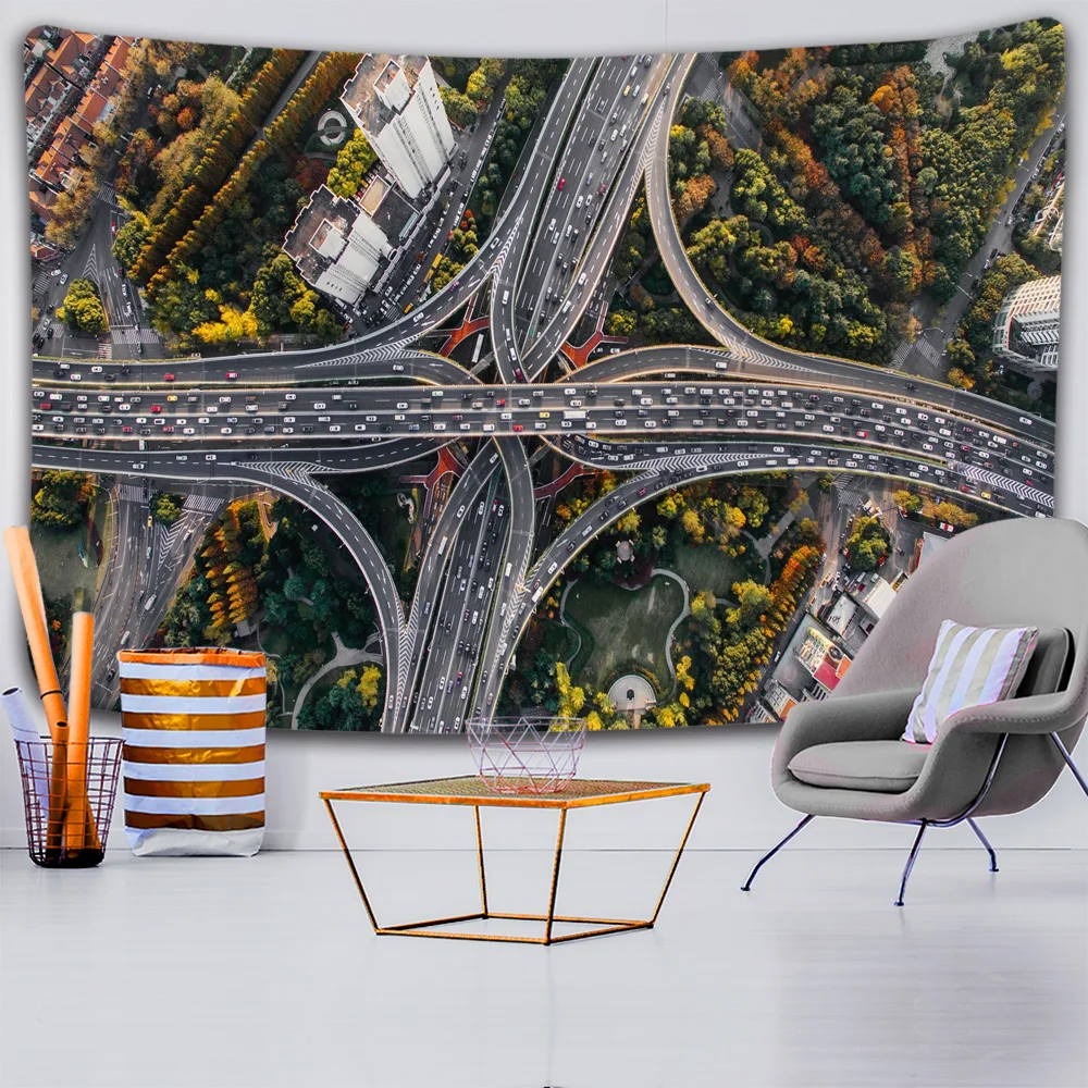 Шанхай Восточный жемчуг башня гобелен городской Декор для дома фоновая стена