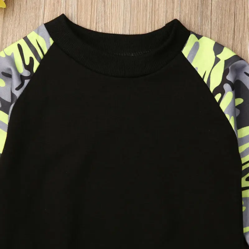 

US Newborn Baby Boys Clothes Camouflage Long Sleeve Tops+Leggings Pants Outfit
