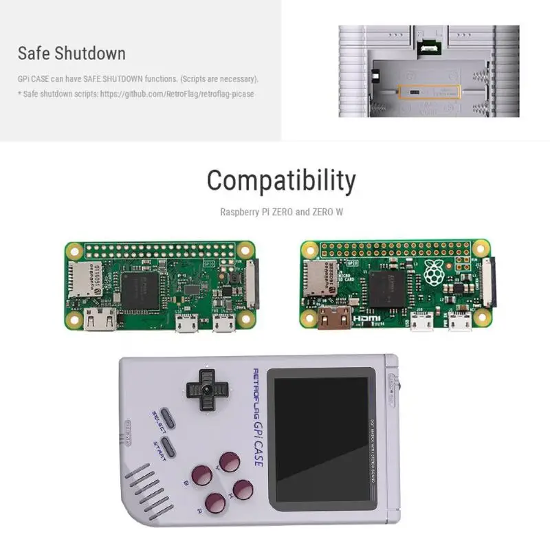 Чехол для игровой консоли Retroflag GPi для Raspberry Pi ZERO W GameBoy Pi