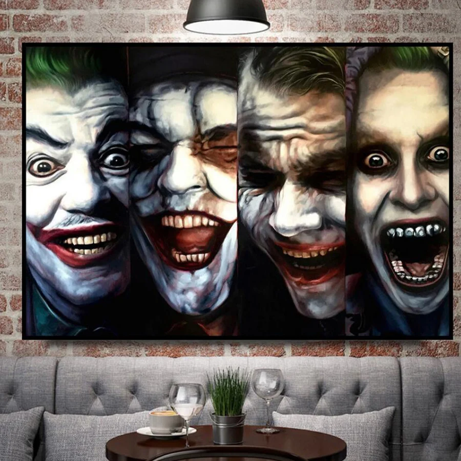 

New 5D DIY Diamond Painting Horror Movie Jack Crazy Smile 3D Full Square Drill Diamond Embroidery Mosaic Rhinestone Picture Sale