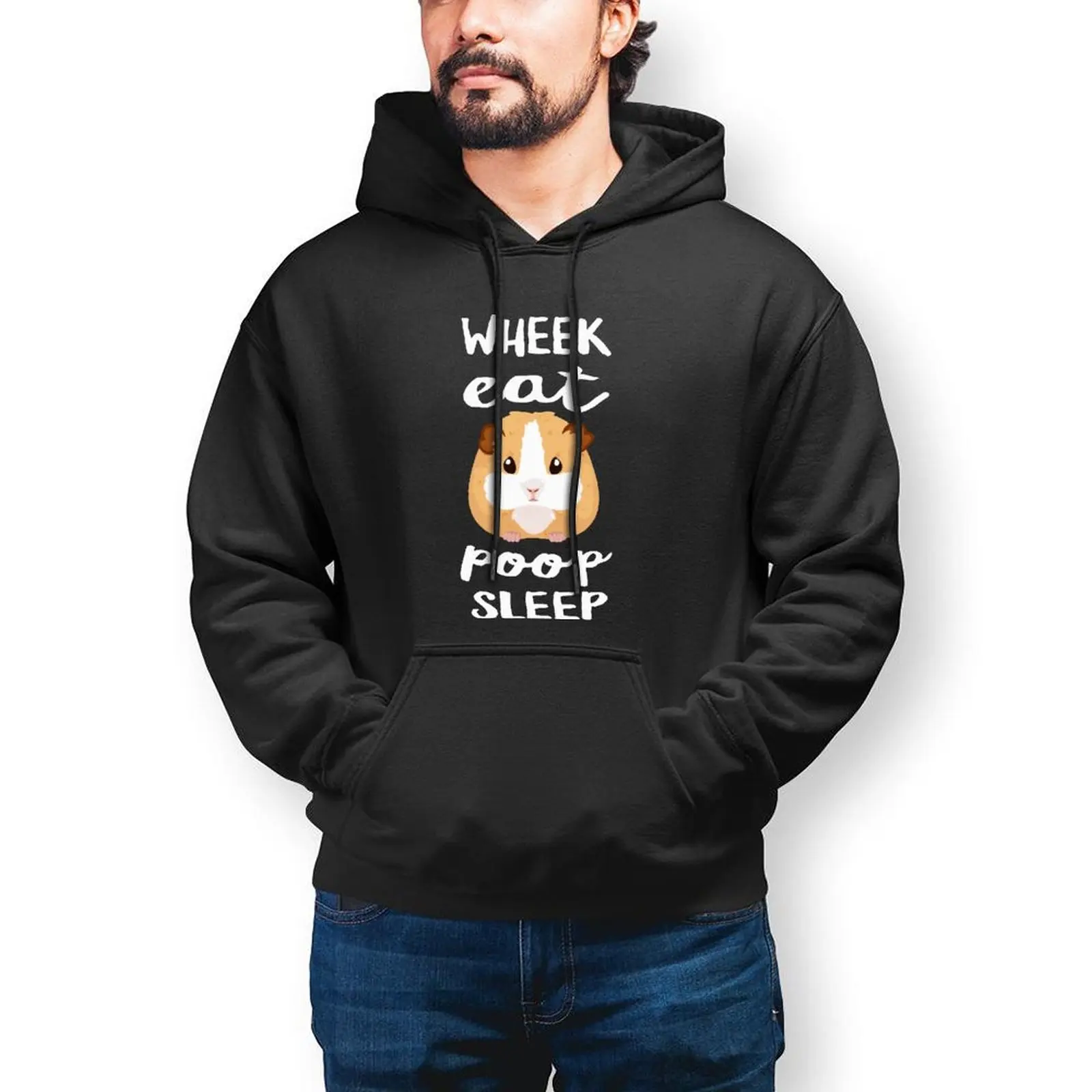 

Guinea Pig Hoodie Outdoor Warm Hoodies Popular Long Sleeve Cotton Pullover Hoodie Men Big