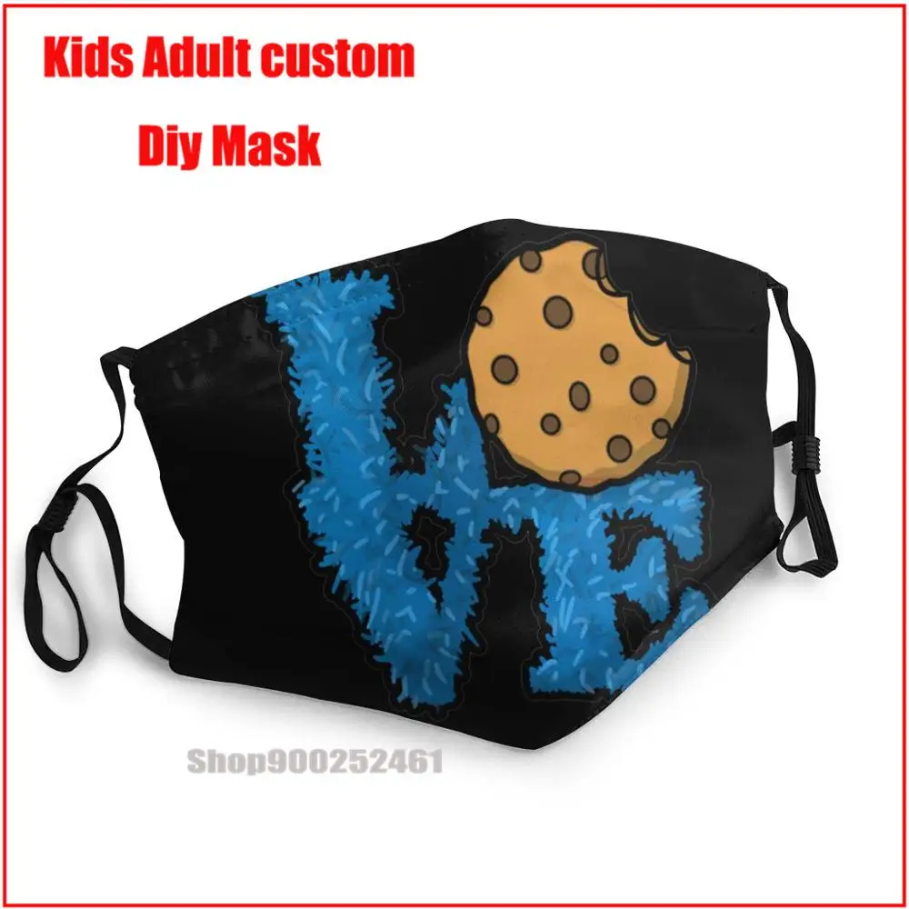 

Cookies Love Cookies DIY mondmasker wasbaar face mask washable mouth mask cotton mask pm2.5 funny pattem print grimace ghost