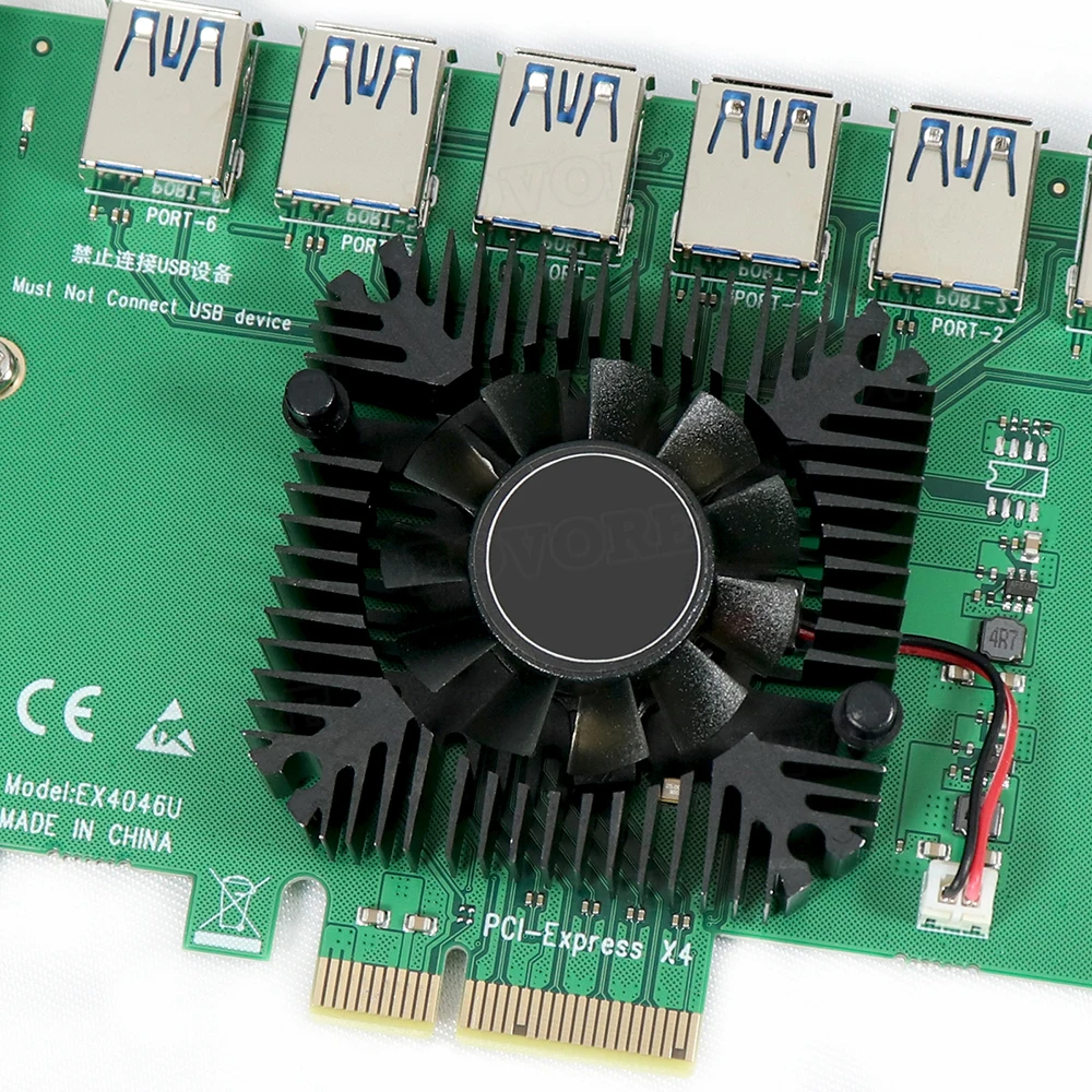 PCIE от 1 до 6 PCI Express X4 20 Гб переходная карта адаптер PCI-E слот 4X 16X USB 3 0 переходник