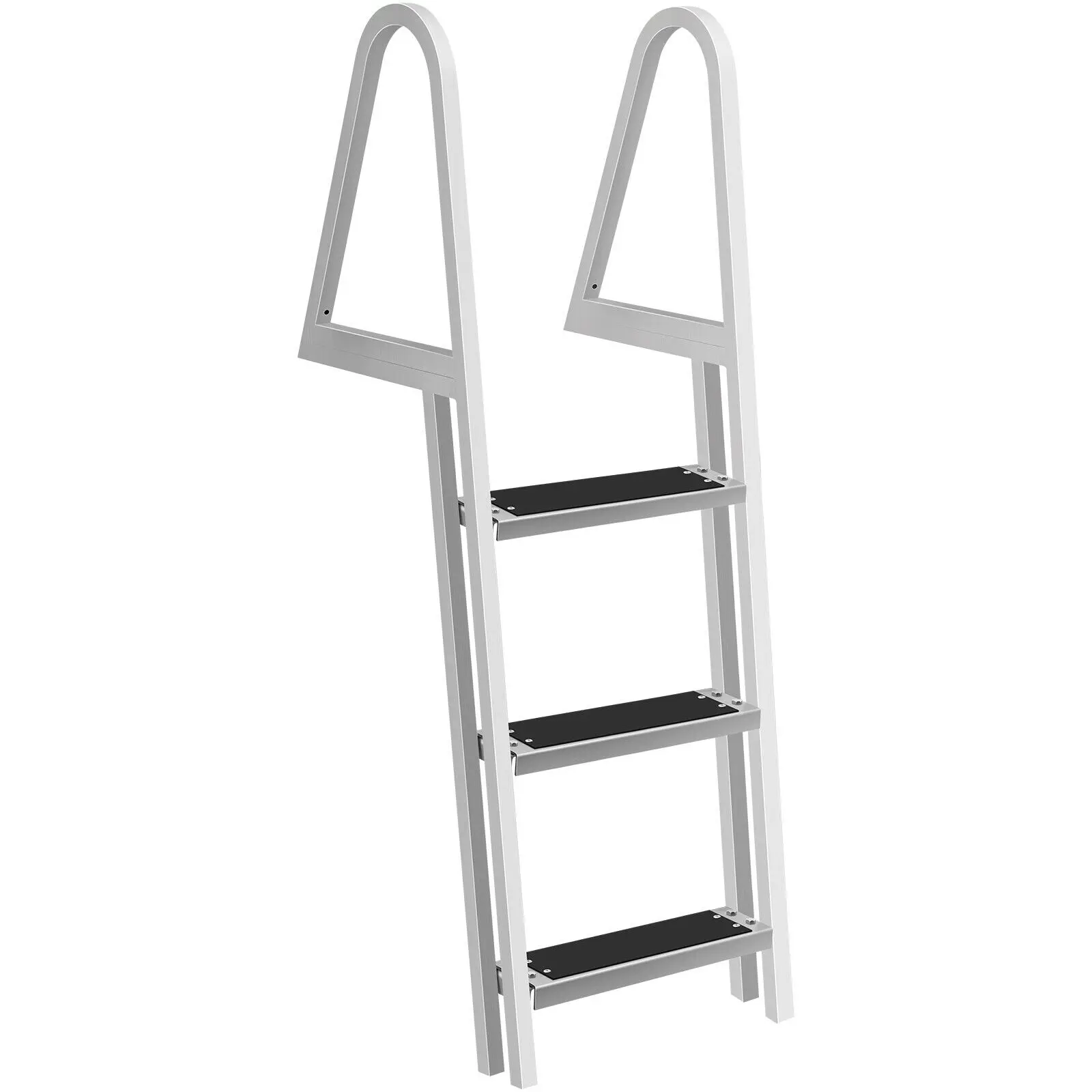 

VEVOR 3 / 4 / 5 Steps Aluminum Dock Ladder 350 LBS Weight Capacity Removable Stainless Steel for Boat Dock Pontoon Swimming Pool