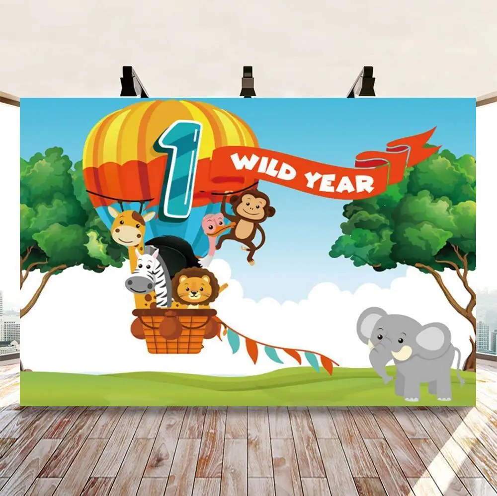 

Cartoon Lion Forest King Photography Backdrop Baby Shower Birthday Party Banner Photo Background Newborn Child Studio Photocall