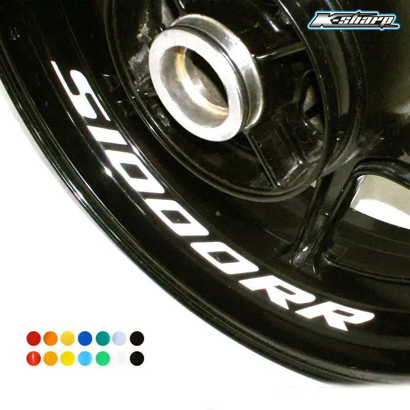 

8 X CUSTOM INNER RIM DECALS WHEEL Reflective STICKERS STRIPES FIT BMW S1000rr S 1000RR s1000 rr motorcycle wheel stickers