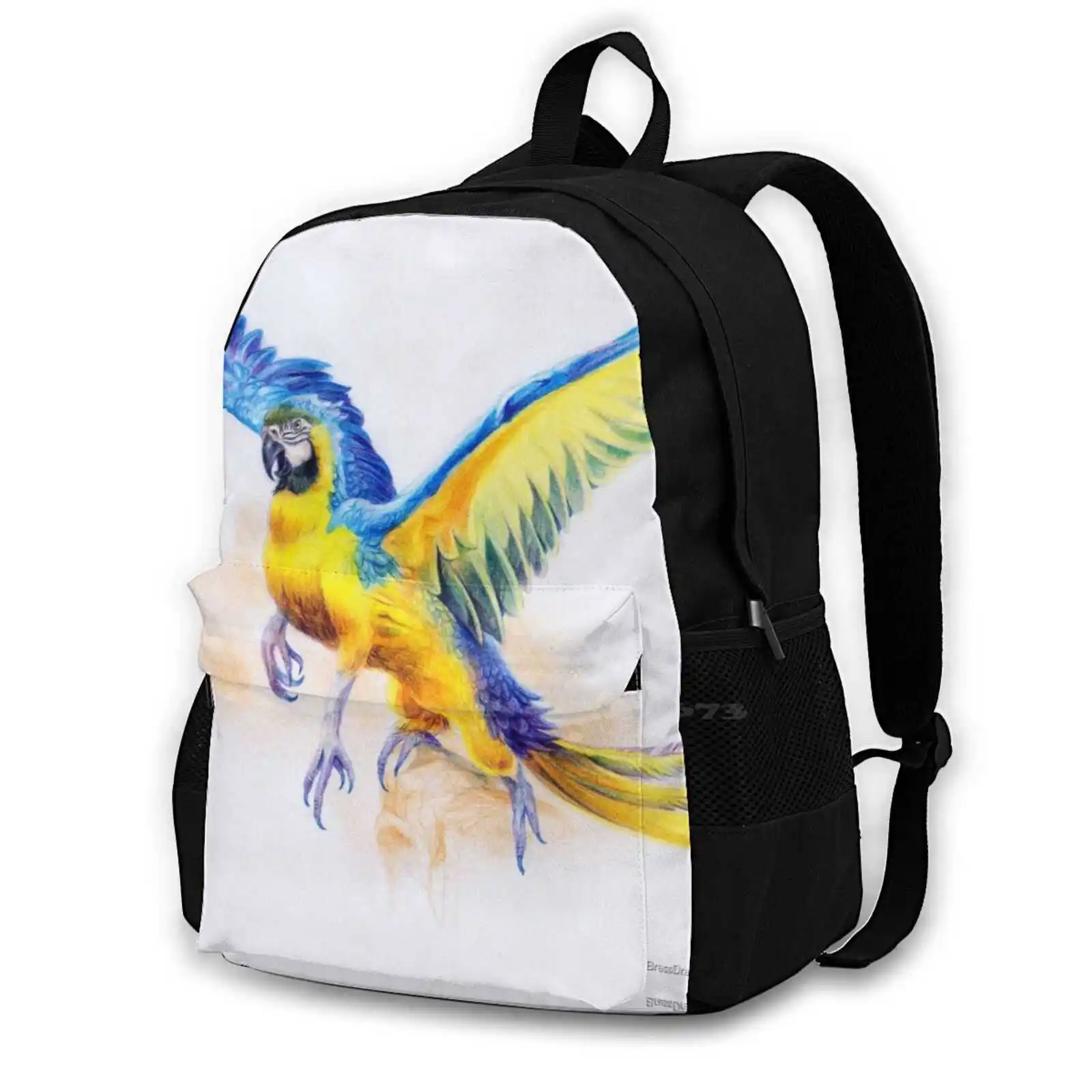

Of The Jungle Backpack For Student School Laptop Travel Bag Griffin Griffon Parrot Jungle Fantasy Bird Cool Cacadoo