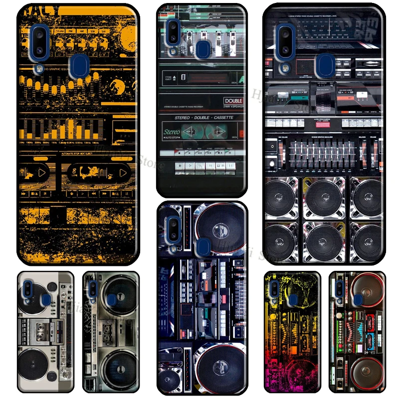 80s Retro Boombox Cassette Player For Samsung Galaxy A52 A72 A32 A12 A10 A40 A50 A70 A21S A20e A11 A31 A41 A51 A71 Phone Cover