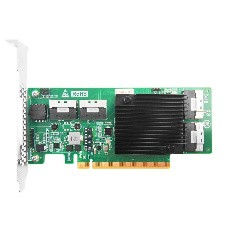 

Ceacent ANSL4PE16 Slim SFF8654/SAS4.0 до NVMe SSD контроллер четыре порта