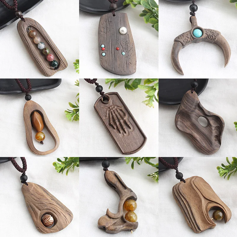 Подвески из натурального дерева эффектное украшение для ожерелья женщин и