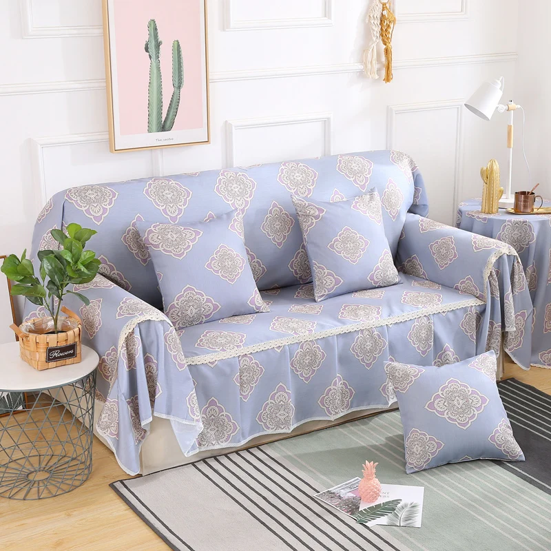

Pastoral Princess Soft Slipcover Flower Sofa Cover for Living Room Couch Cover Armchair Cover Single/Two/Three/Four Seat