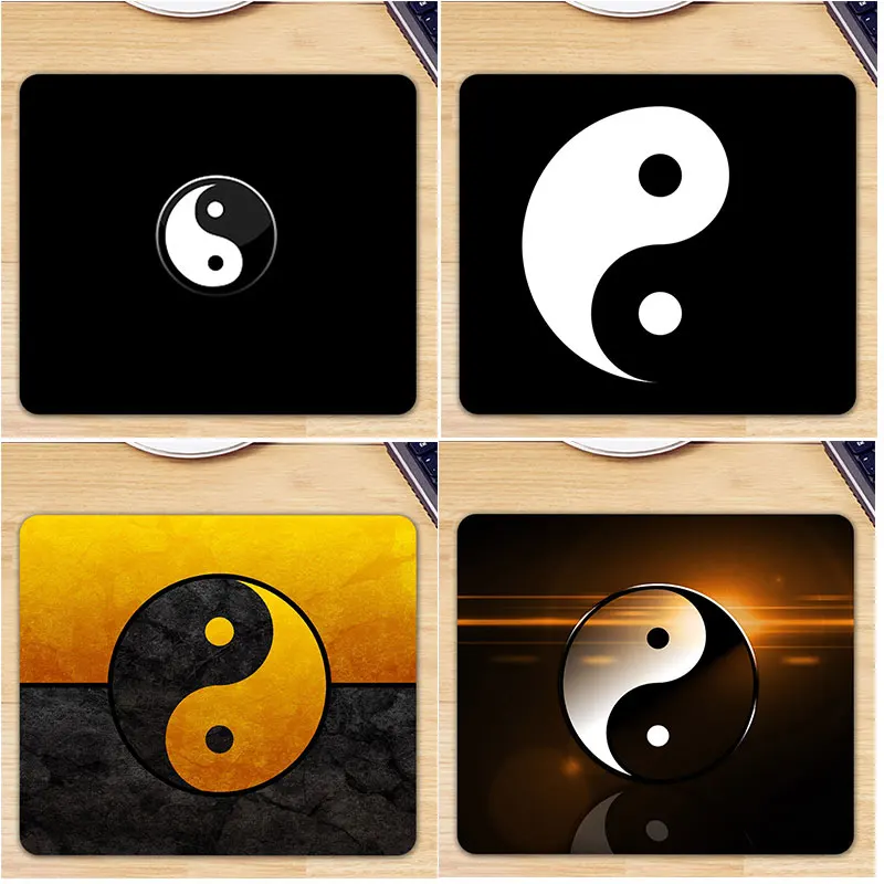 Модный игровой коврик для мыши с логотипом Tai Ji Chi Yin Yang компьютерный резиновый