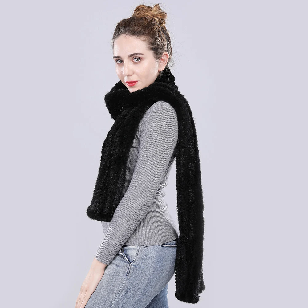 Специальное предложение шарф из натурального меха норки шаль женский роскошный