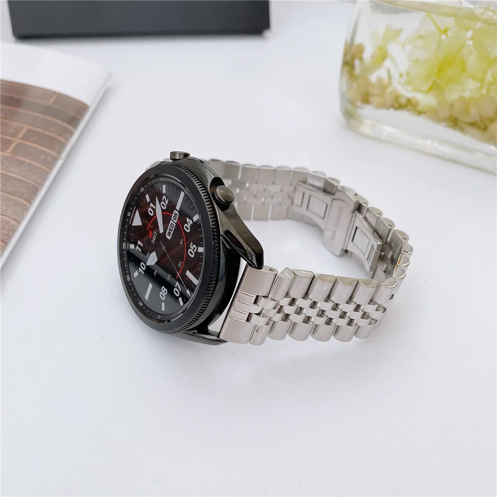 20 22MM Stainless Steel Band for Samsung Galaxy Gear Smart Smart Watch Folding Clasp Watch Band for Huawei GT Replacement Strap