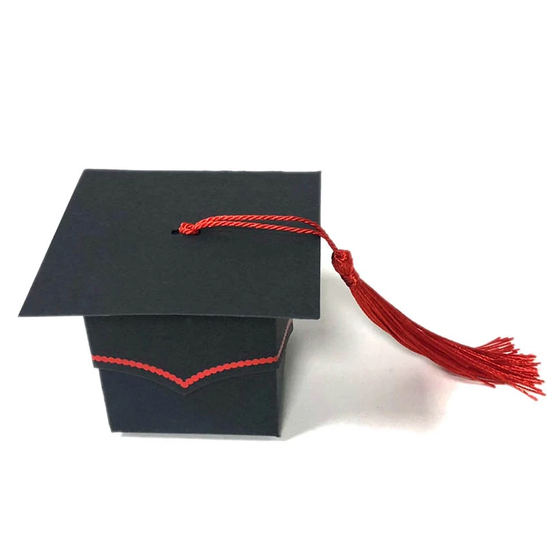 50 шт. бакалавра шляпа Кепки конфетная коробка для Выпускной подарка упаковывая