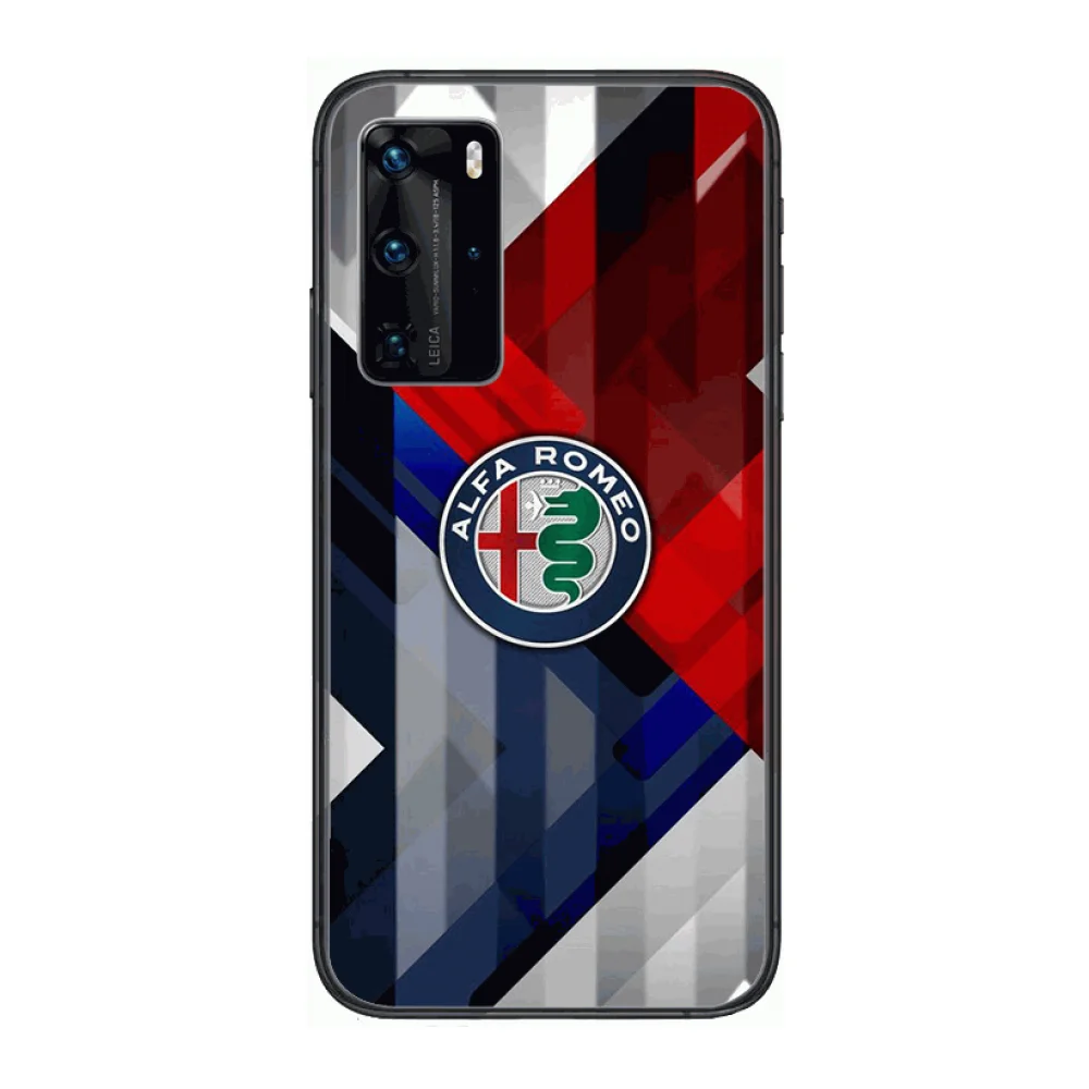 

Luxury cars Alfa R-Romeo Phone Case For Huawei P 40 30 20 10 Lite Smart Z Pro Black Etui Coque Painting Hoesjes comic fashion