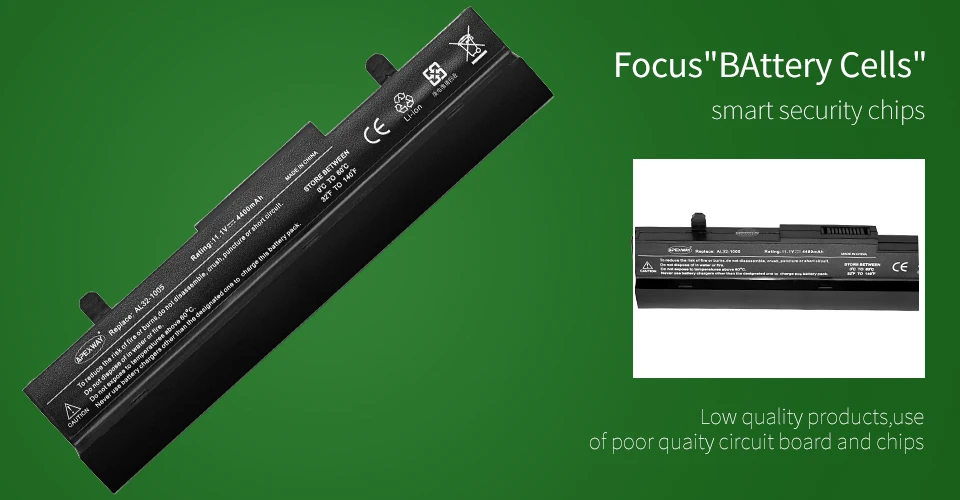 ApexWay Аккумулятор для ноутбука ASUS AL32-1005 AL31-1005 ML32-1005 Eee PC 1001HA 1005HR 1005P 1005PE 1001PQ 1001P 1005 1005H 1005HE