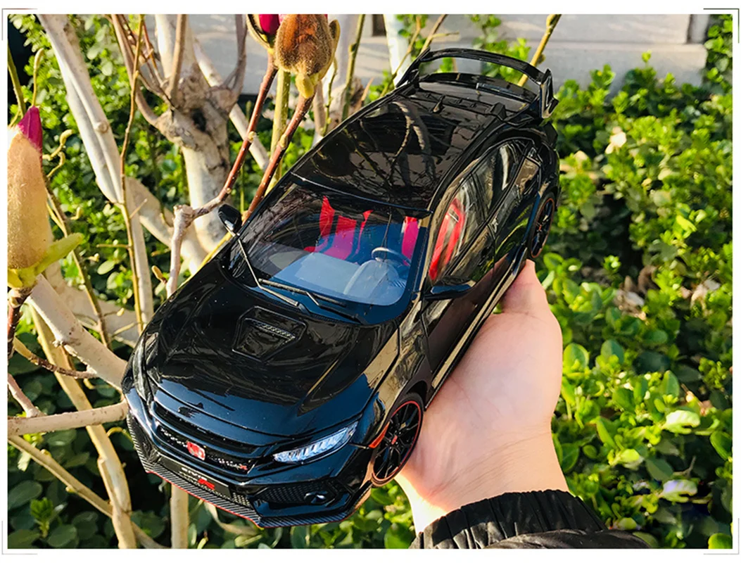 

New 1/18 LCD Models For Honda Civic Type-R FK8 Diecast Model Car Kids Toys Boys Girls Gifts Display Collection ornaments Black