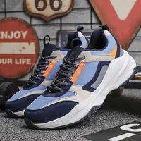 ins hot sale spring running shoes men mesh breathable chunky sneakers tick sole walking sports shoes gym athletic casual shoes